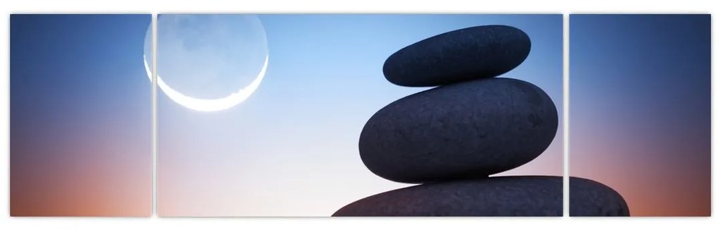 Obraz ułożonych kamieni jeden na drugim (170x50 cm)