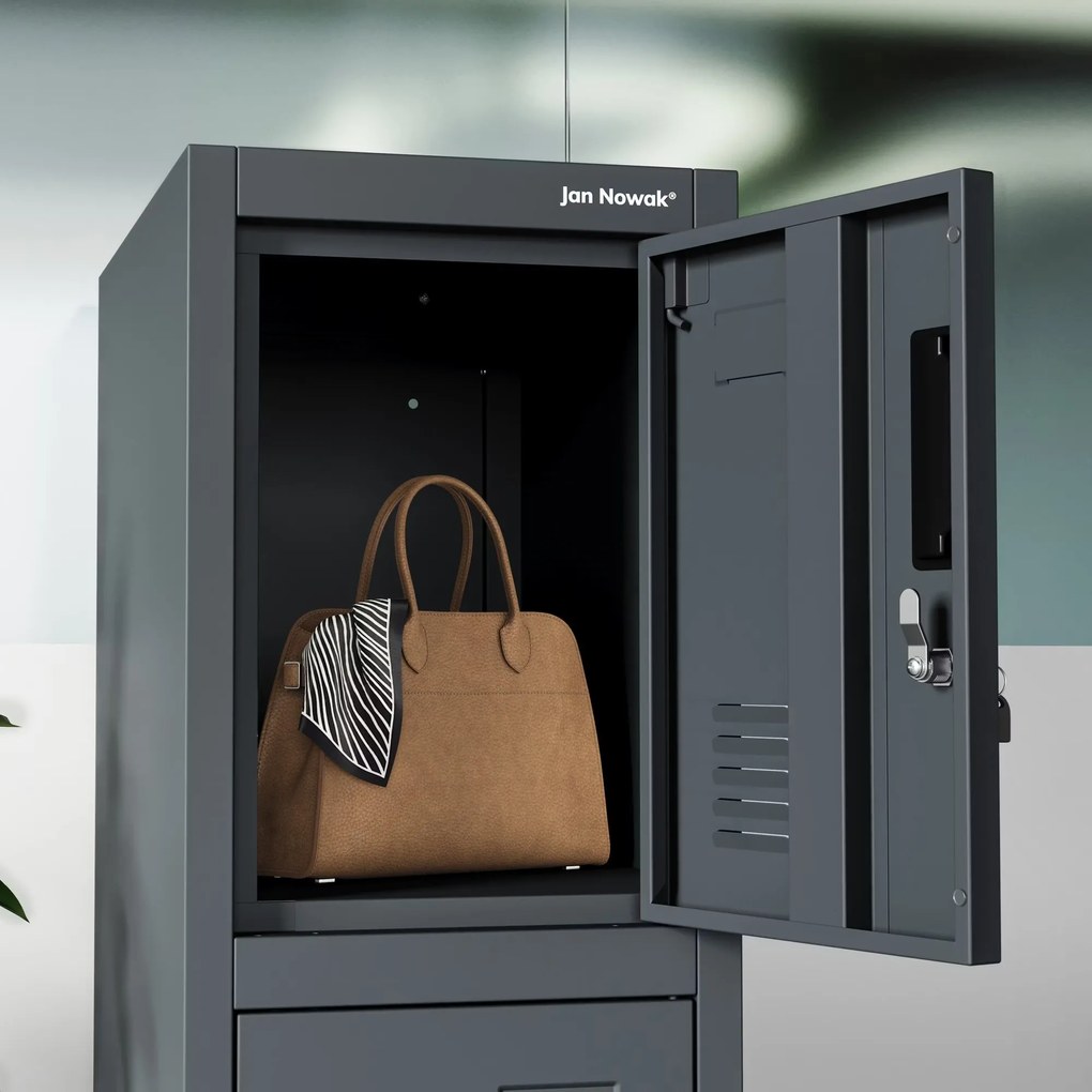 Szafa skrytkowa socjalna BHP antracytowa ROBERT 1 Plus 292 x 1720 x 450 mm