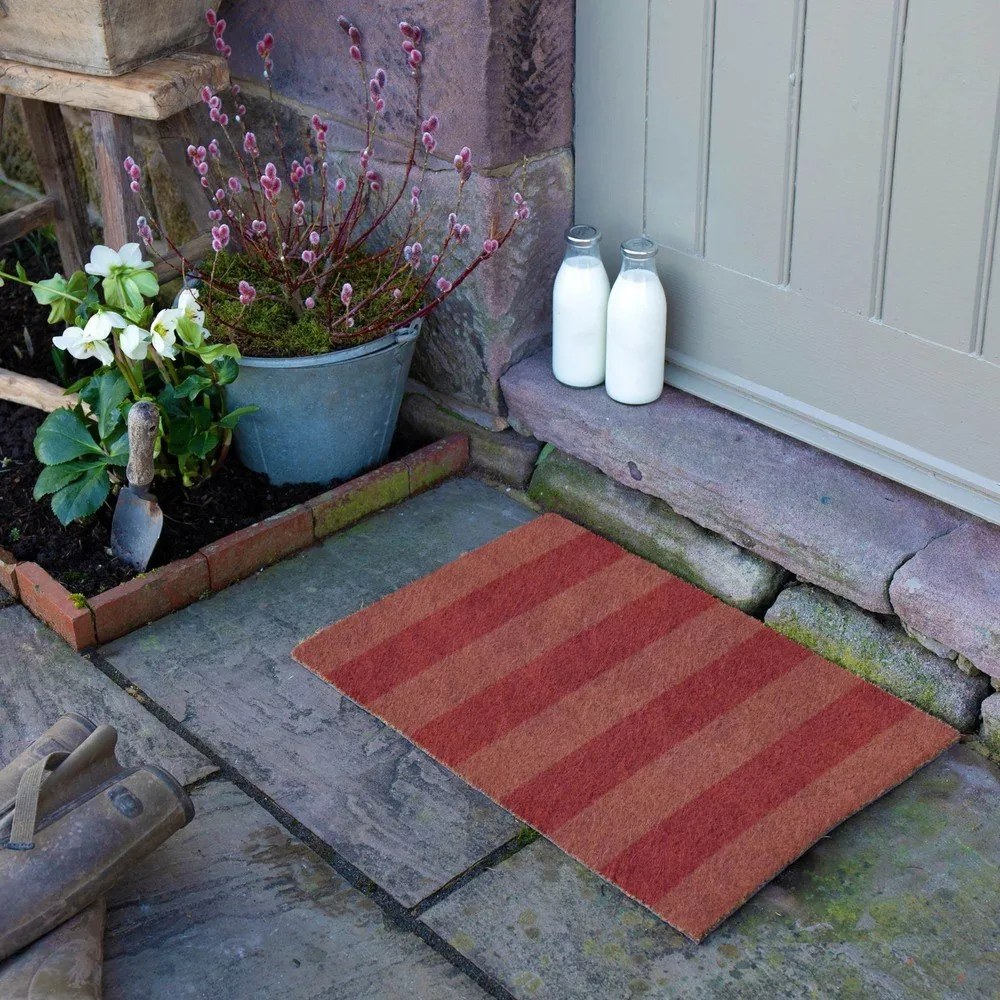 Wycieraczka z włókna kokosowego 40x60 cm Pink Stripe – Artsy Doormats