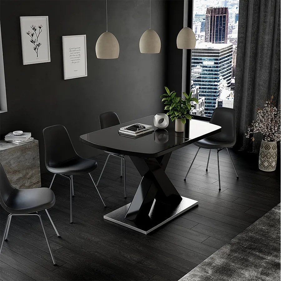 Stół do jadalni czarny 120x80x76 chinto