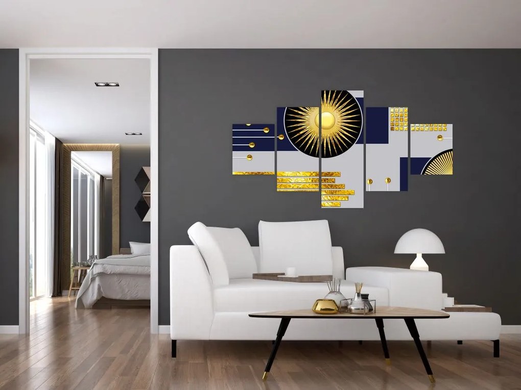 Obraz - Złote koła (125x70 cm)