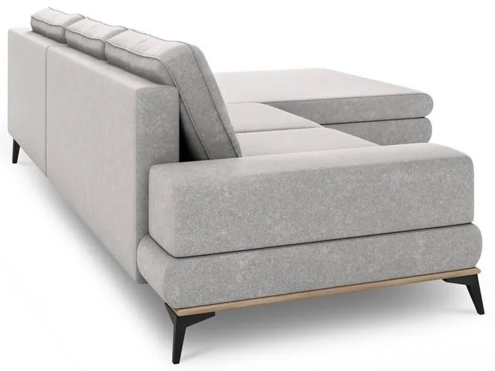 Jasnoszary rozkładany narożnik Windsor &amp; Co Sofas Planet, prawostronny