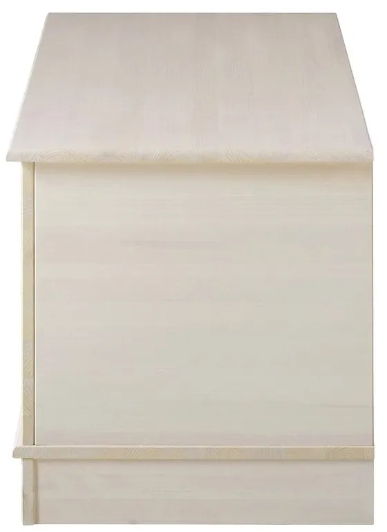 Biała skrzynia z litego drewna sosnowego 80x45 cm Anita – Støraa