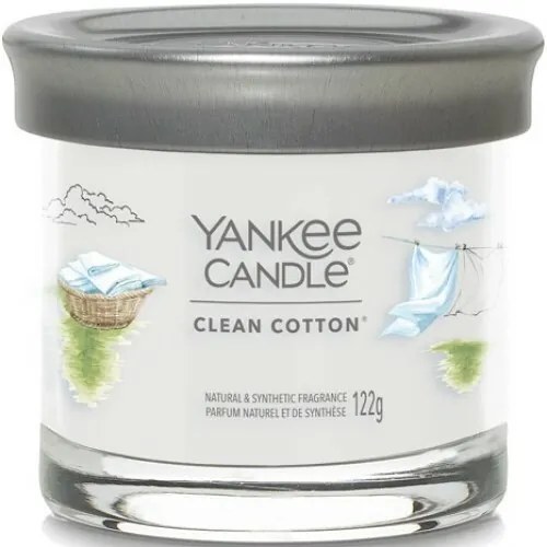 Yankee Candle świeczka zapachowa Signature Tumbler w szkle mała Clean Cotton, 122 g