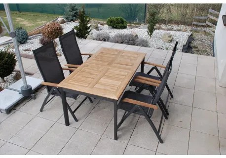 CONCEPT teak FSC - ogrodowy aluminiowy fotel rozkładany
