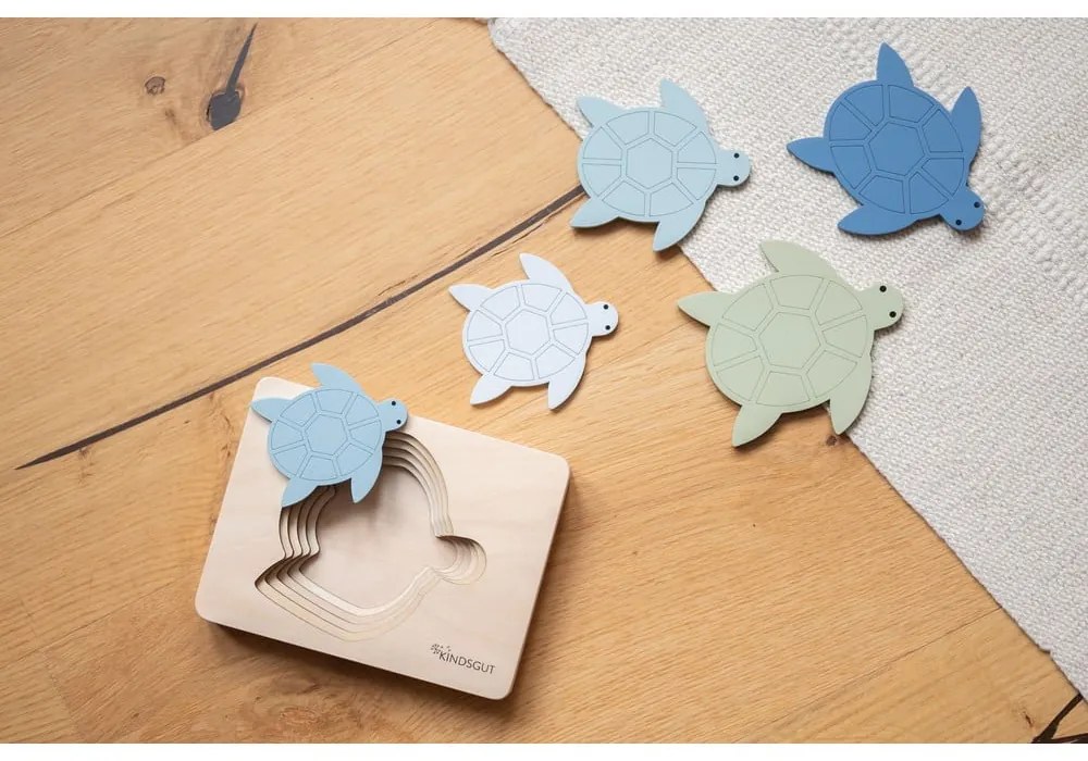 Drewniane puzzle Turtle – Kindsgut