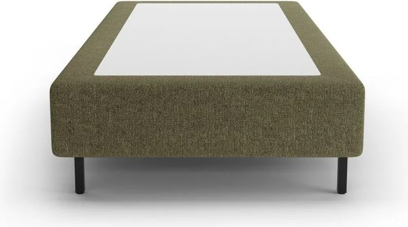 Zielone tapicerowane łóżko jednoosobowe bez zagłówka 90x200 cm Whale – Micadoni