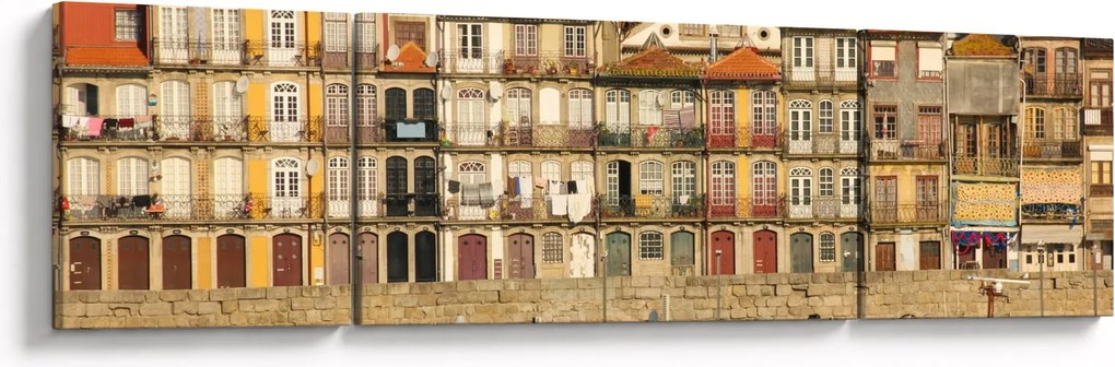 Obraz - Dzielnica Waterfront, Portugalia (170x50 cm)