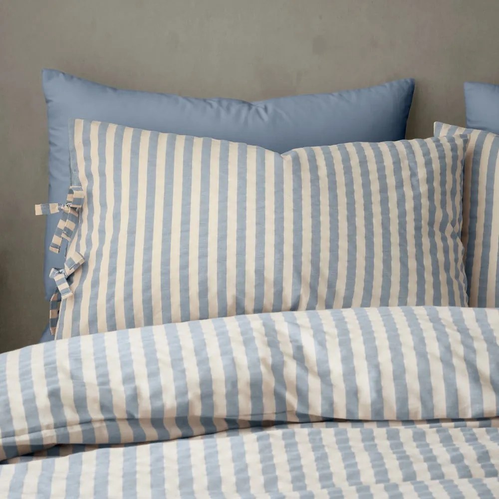 Niebieska pościel dwuosobowa 230x220 cm Zanzibar Stripe – Pineapple Elephant