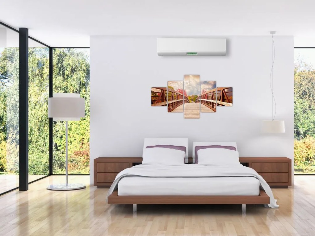 Obraz - drewniany most (125x70 cm)