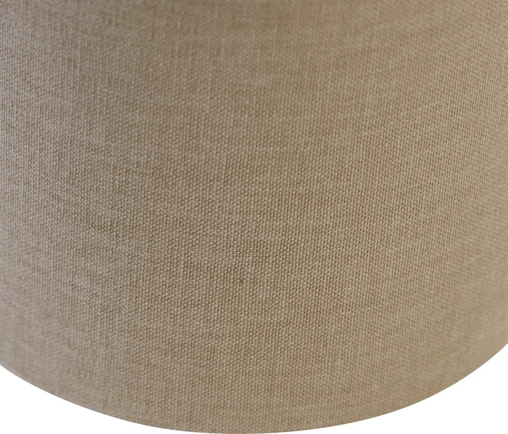 Abażur z tkaniny jasnobrązowy 18/18/14