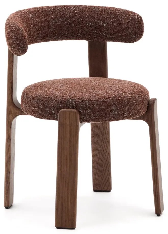 Brązowe krzesło z litego drewna jesionowego Granite – Kave Home