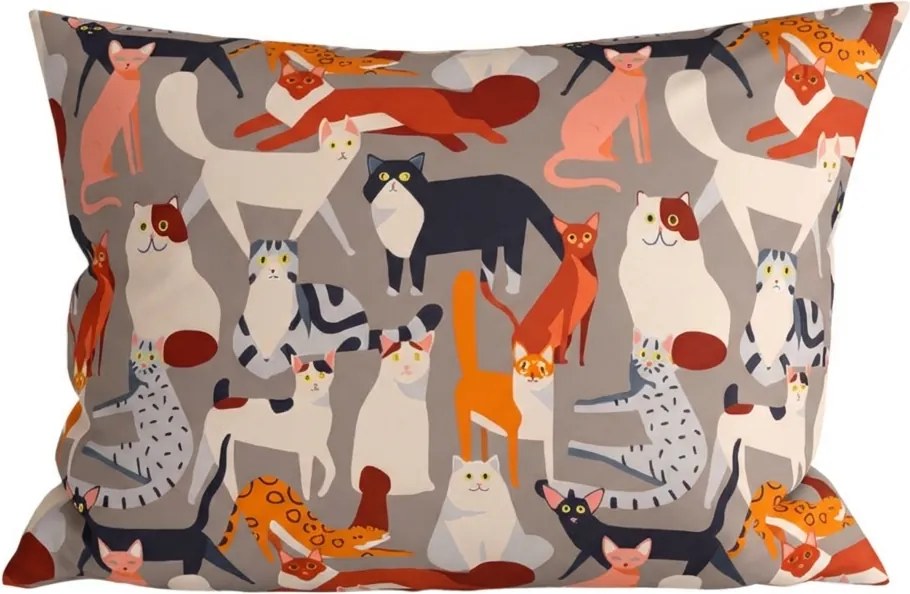 Poszewka na poduszkę z mikrofibry CATMOSPHERE 50x70 cm, kolorowa