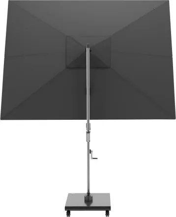 HYPERION 330 x 240 cm – luksusowy, huśtawkowy parasol ogrodowy z bocznym drążkiem : Kolor parasola - Ciemnoszary