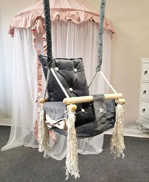 Szara huśtawka dla dziecka Z7-M77