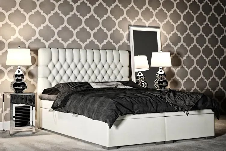 Dwuosobowe łóżko boxspring Stilla 200x200 - 32 kolory