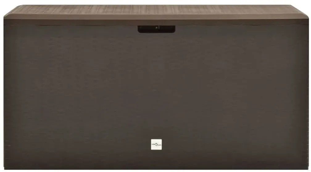 Brązowa pojemna skrzynia ogrodowa T8-R02