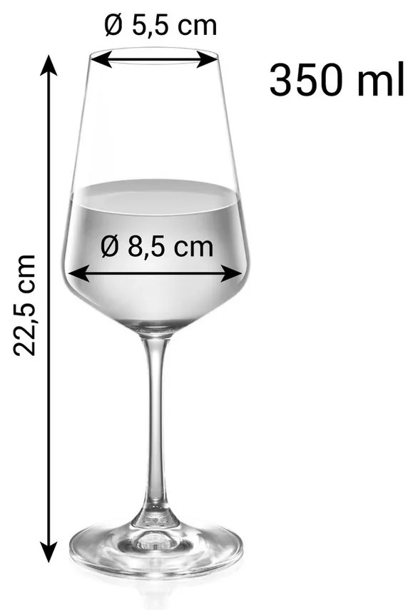 Tescoma Kieliszki do białego wina GIORGIO 350 ml, 6 szt.