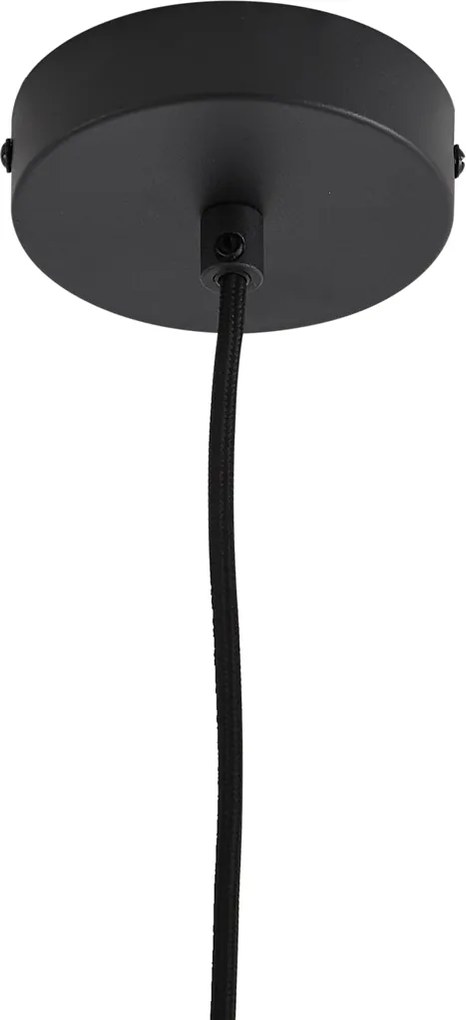 Designerska lampa wisząca czarna ze szkłem tęczowym 20 cm - Mallon