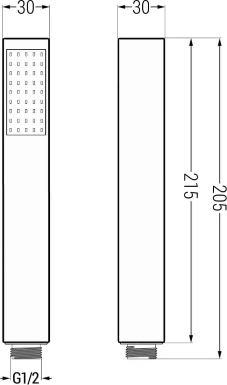 Mexen R-77 rączka prysznicowa 1-funkcyjna, czarna - 79577-70