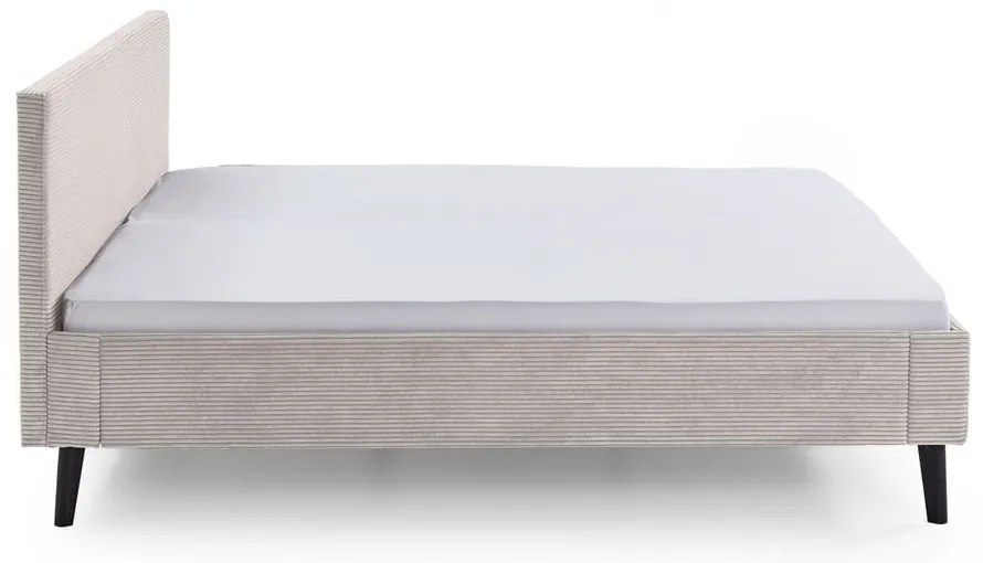 Beżowe tapicerowane łóżko dwuosobowe 180x200 cm Avola – Meise Möbel
