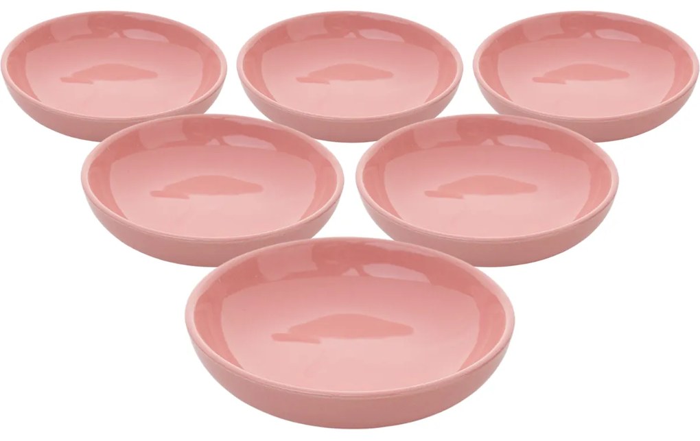 Zestaw 6 misek ceramicznych Lunis 13 cm, różowy