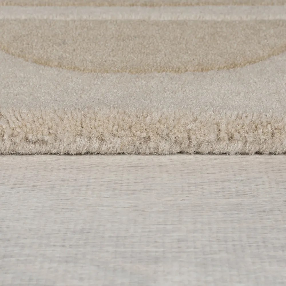 Naturalny wełniany chodnik tkany ręcznie 80x230 cm Lois Scallop – Flair Rugs