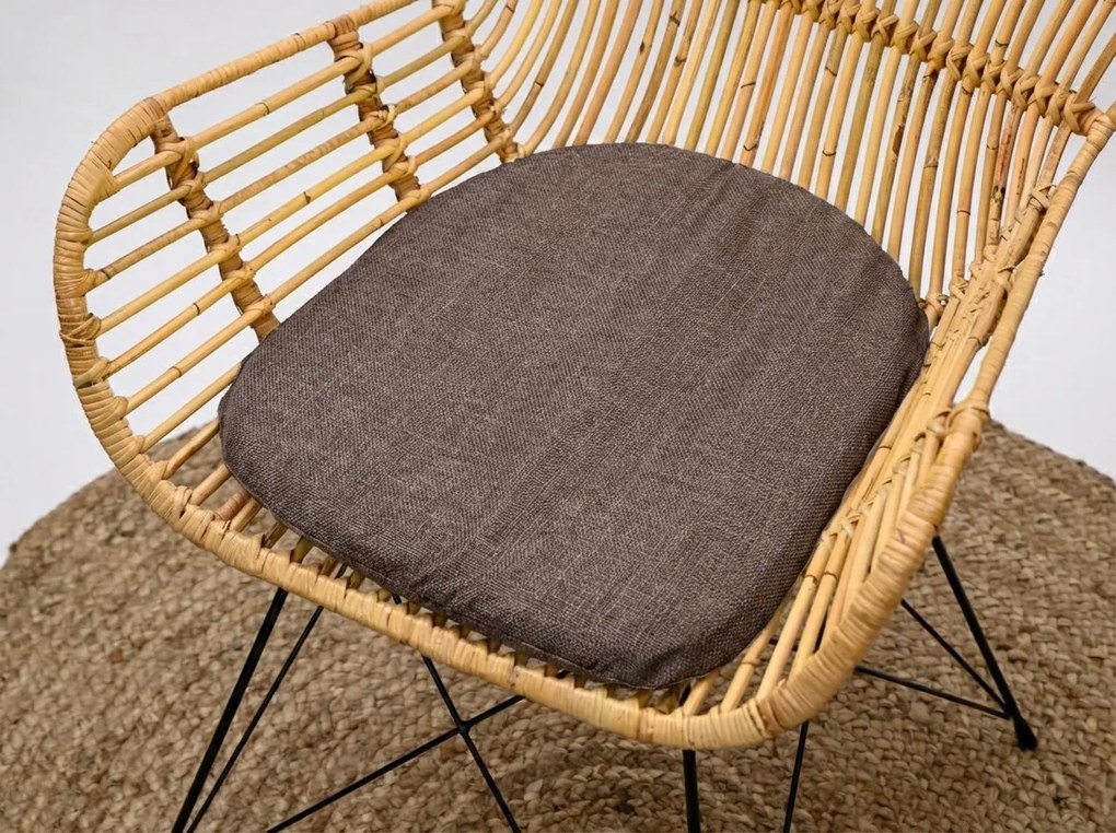 Poduszka na krzesło STANDARD MELANGE brązowa