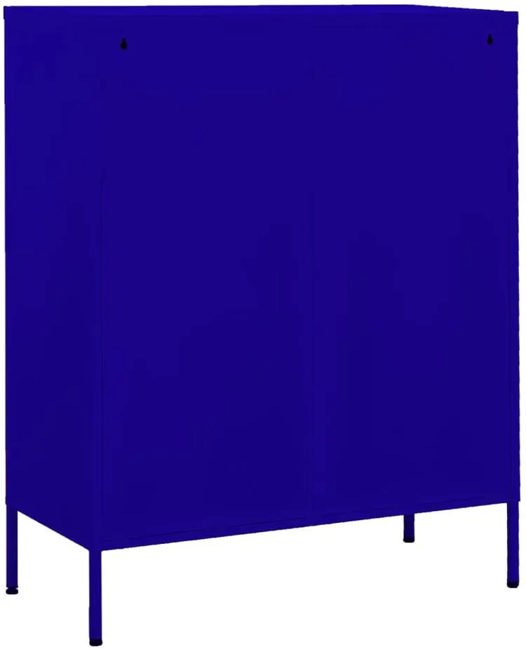 Granatowa metalowa szafka gospodarcza z 2 szufladami G6-C29