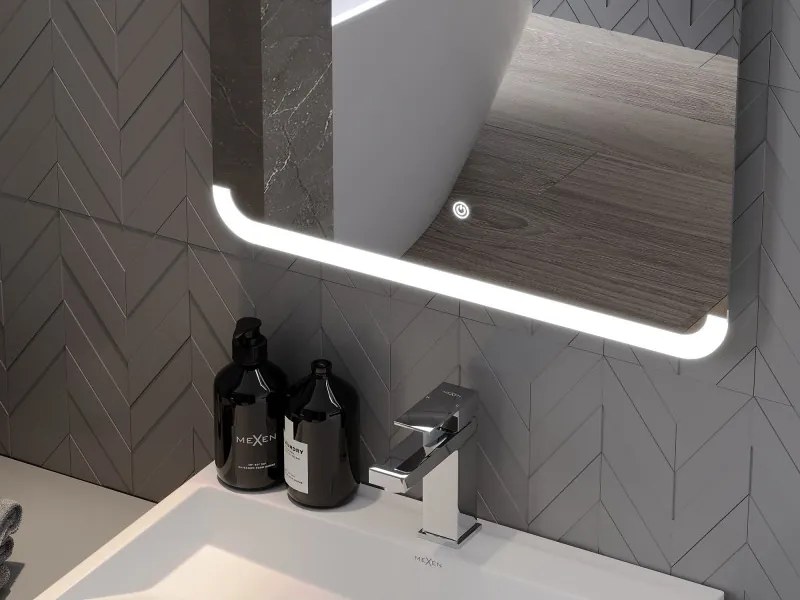 Mexen Nida lustro łazienkowe podświetlane 60 x 80 cm, LED 6000K, antypara - 9806-060-080-611-00