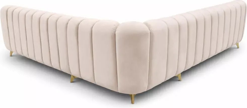 Narożnik z przeszyciami Verno 310 × 310 cm - nowoczesny duży narożnik w kształcie L do salonu