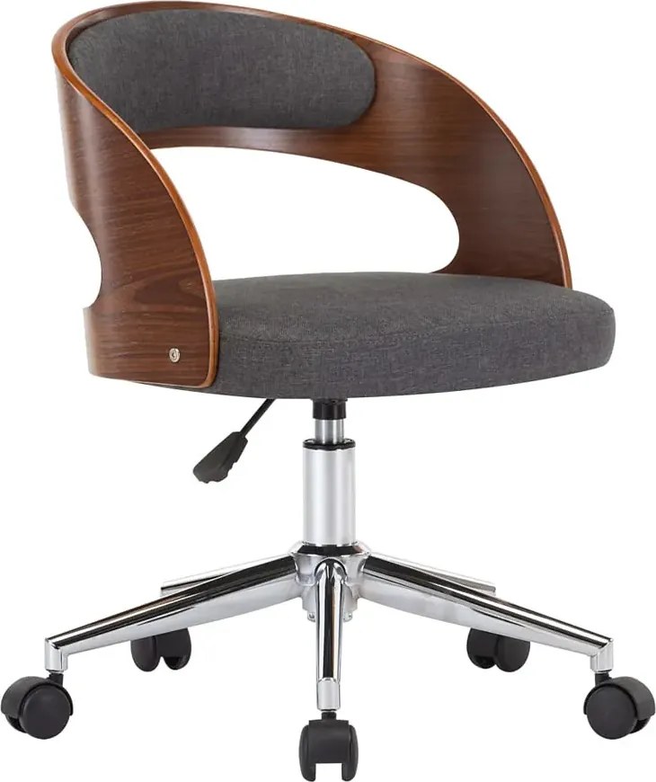 Szary minimalistyczny fotel biurowy retro W6-P80