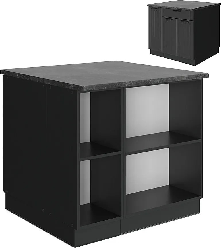 Wyspa kuchenna ciemnoszary 90x60x82 fame-line