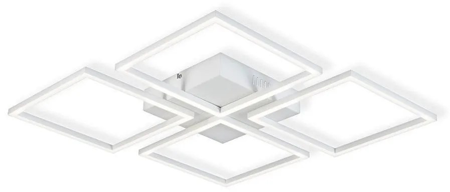 Top Light - LED Ściemnialny żyrandol natynkowy 4xLED/16,25W/230V czworokątny biały + pilot