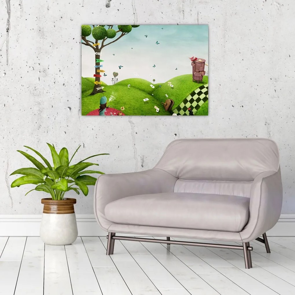 Obraz na szkle wspaniałego krajobrazu (70x50 cm)