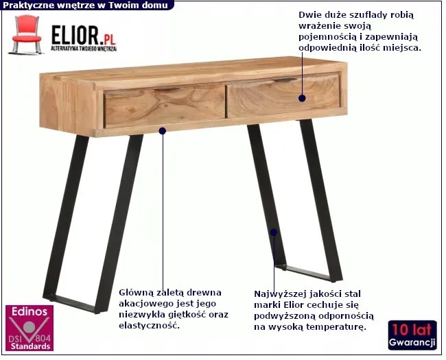 Konsola z drewna akacjowego W4-L65