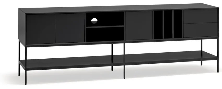 Czarna szafka pod TV 220x74x45 cm Platt – Teulat