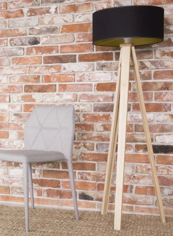 Lampa podłogowa na trzech nogach z drewna jesionowego Wanda