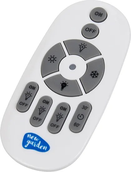 Lampa podłogowa z rattanu z możliwością ściemniania IP65 z pilotem - Saona