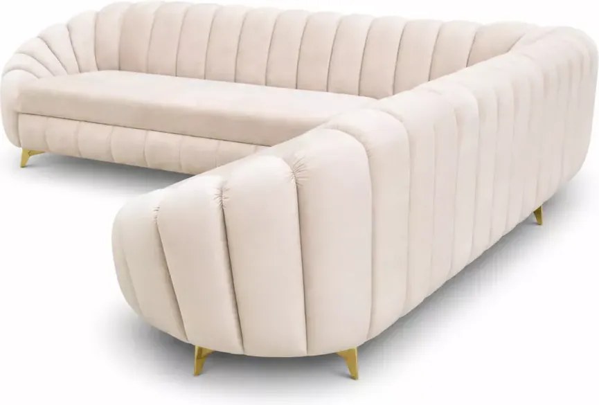 Narożnik z przeszyciami Verno 310 × 310 cm - nowoczesny duży narożnik w kształcie L do salonu
