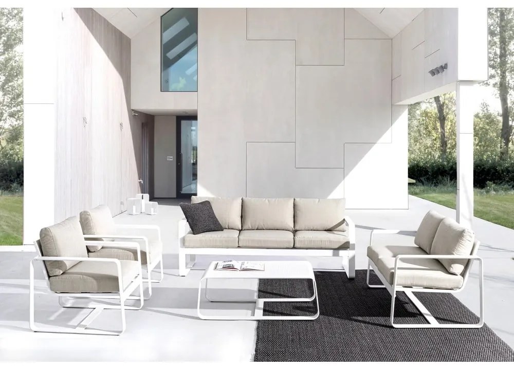 Biała aluminiowa sofa ogrodowa Merrigan – Bizzotto
