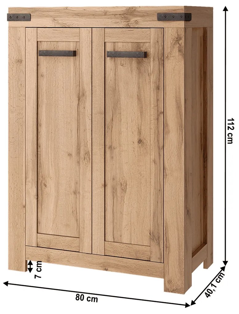 Szafka MORATIZ 2D/80, dąb wotan