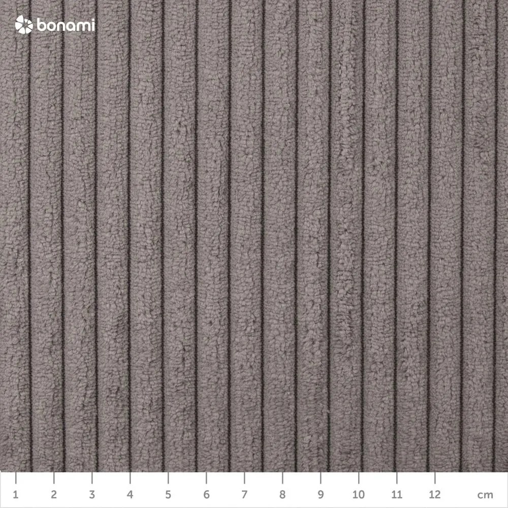 Szare/brązowe tapicerowane łóżko dwuosobowe 180x200 cm Cube – Meise Möbel