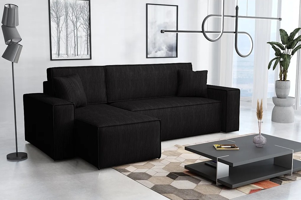 Narożnik DENIS L z funkcją spania 135x200 Poso 135