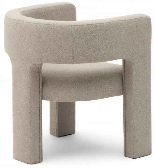Ciemnobeżowy designerski fotel ALPAH E