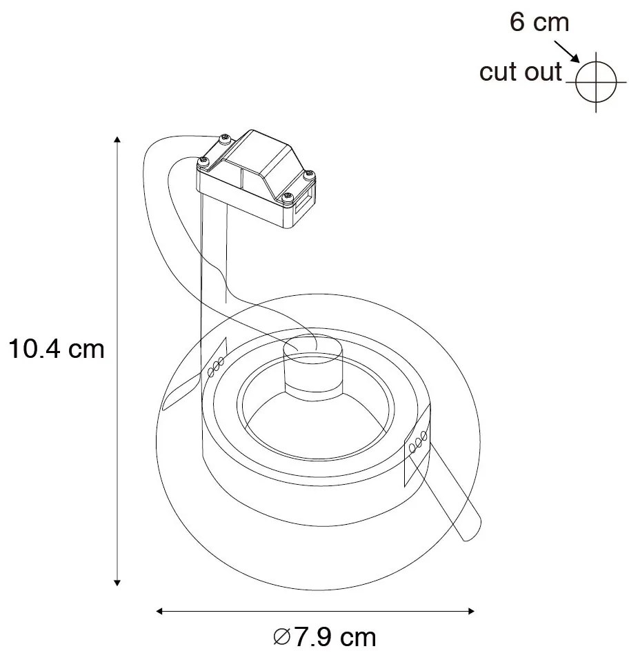 Zestaw 12 białych okrągłych opraw LED GU10 50 mm IP44 - Xena Nowoczesny Oswietlenie wewnetrzne