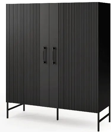 Komoda RAFTT 122x140 cm, czarna