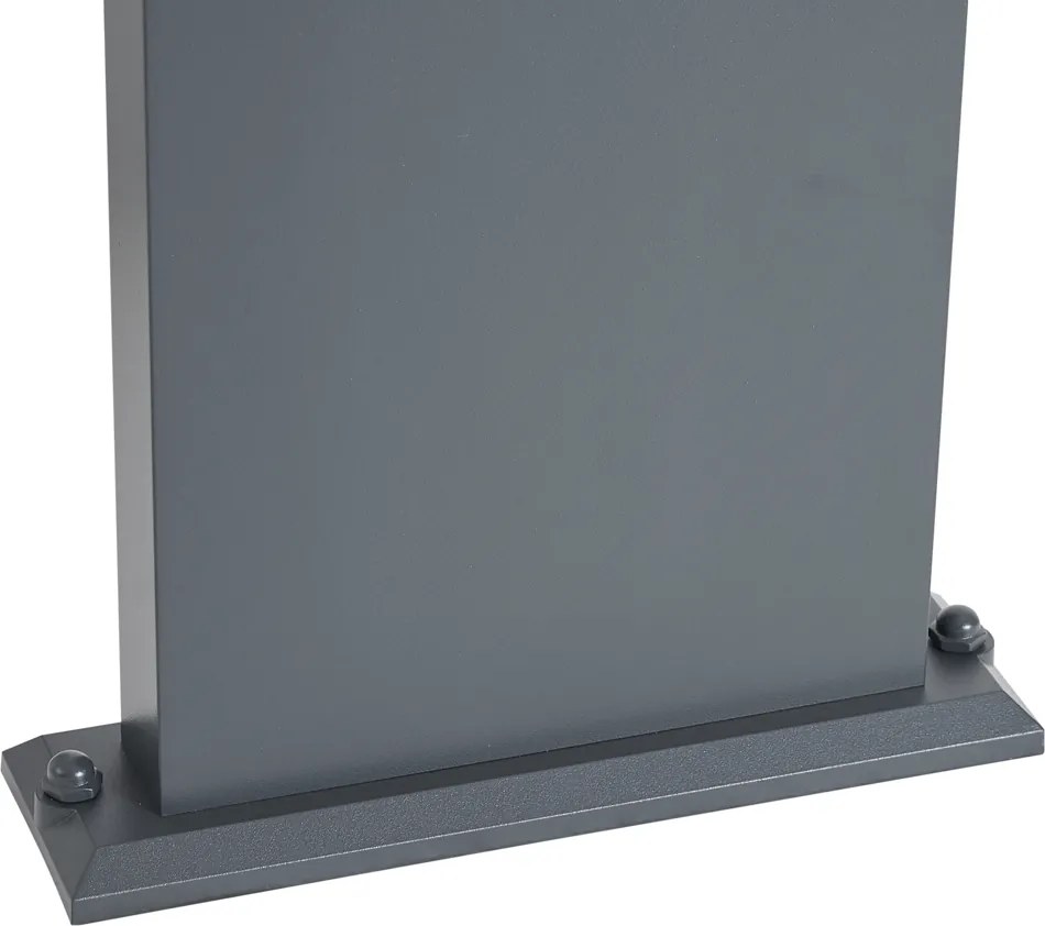 Zewnętrzna lampa słupkowa ciemnoszara z czujnikiem ruchu 60 cm IP54 Solarna - Judge