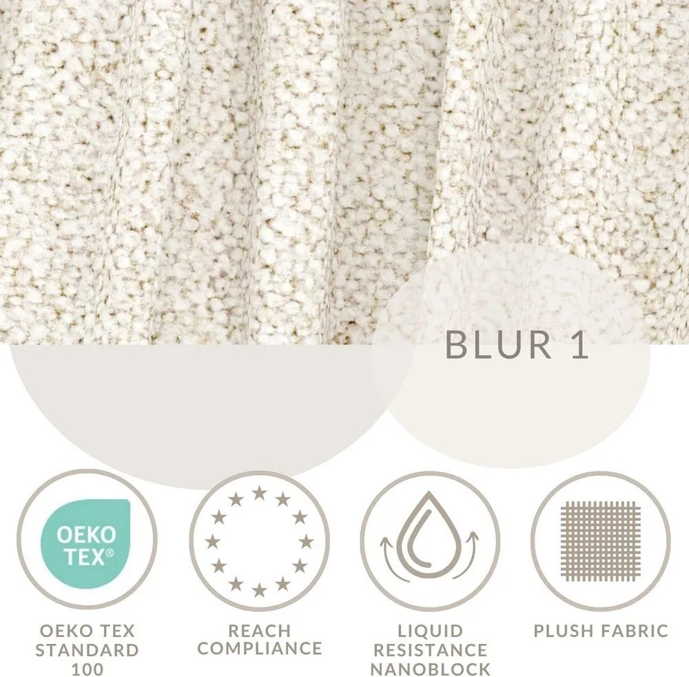 Kremowe tapicerowane łóżko dwuosobowe ze schowkiem i stelażem 140x200 cm Maumere – Maison de Rêve