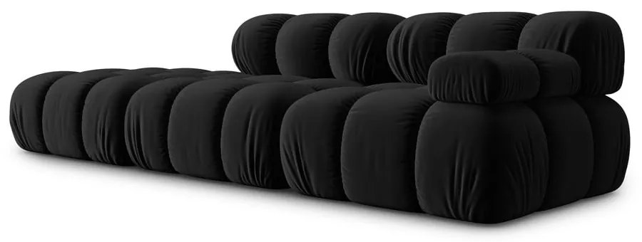 Czarna aksamitna sofa 282 cm Bellis – Micadoni Home